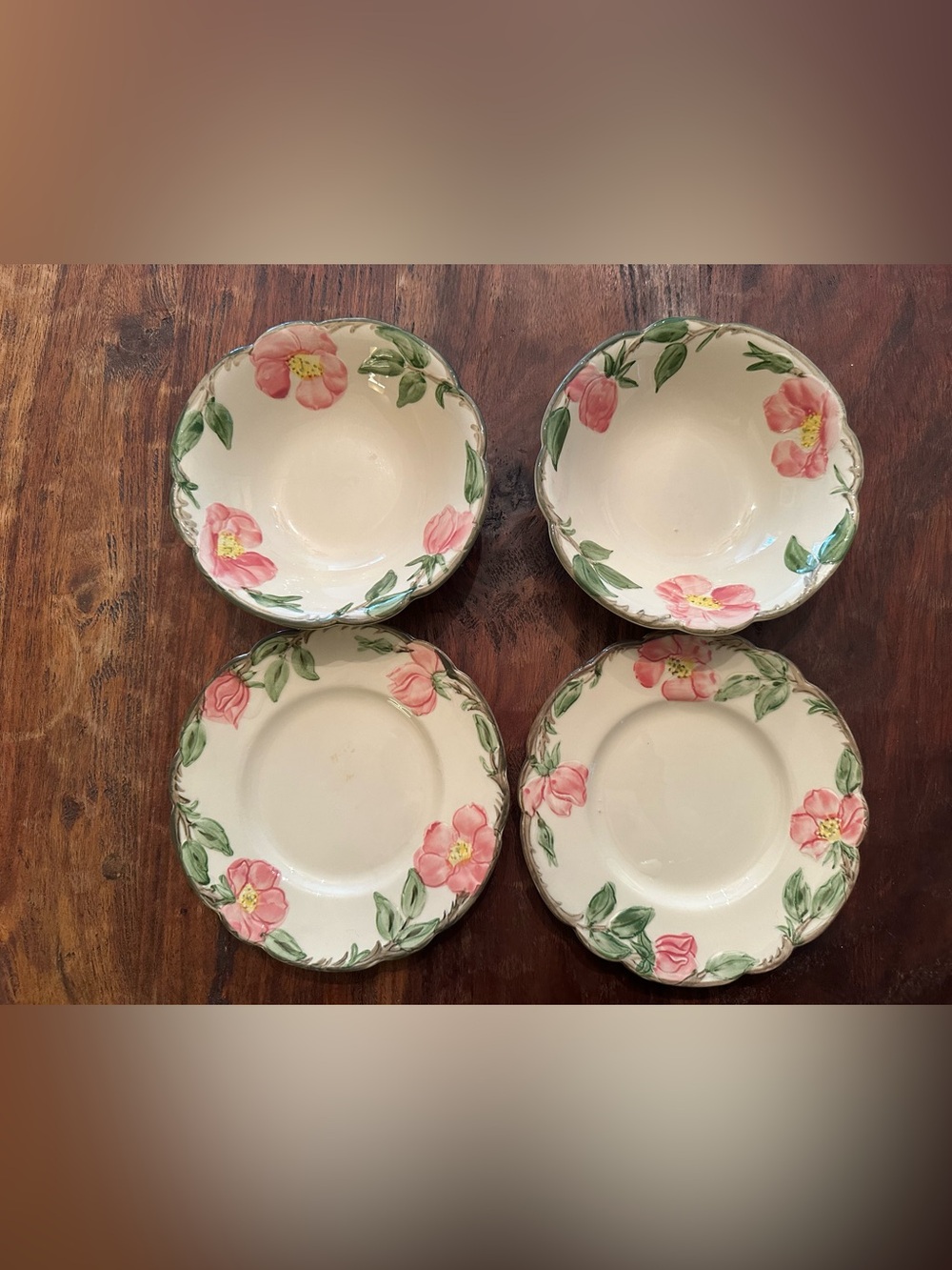 Franciscan Desert Rose 6.5 inch  Plates and Bowls Set - 2 sets